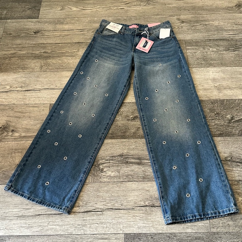 Stylish Blue Women's Baggy Jeans- Size 1